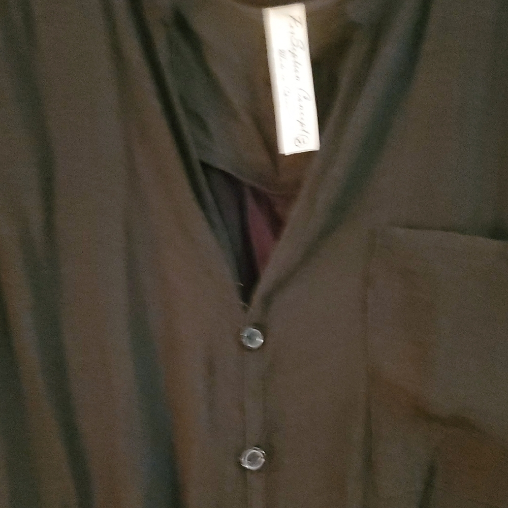 PerSeption Concept Black Sleeveless Tie-Front Blouse - Picture 3 of 8